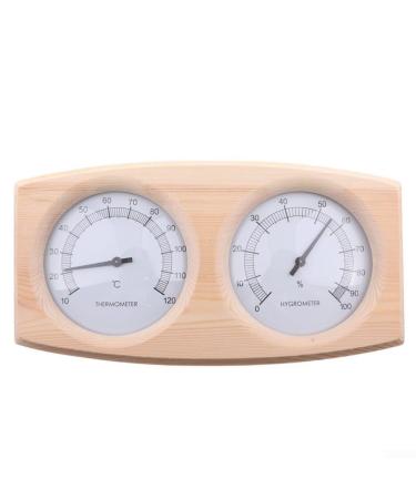 Extrwody wood-thermal hygrometer digital sauna room thermometer hygrometer 2-in-1 made of wood precise wall-mounted thermometer hygrometer sauna tools