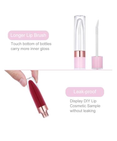 CAIYA 12Pcs Lip Gloss Tubes 6.4ml Empty Containers for DIY Lip Gloss - Pink Rose Gold | Refillable Lipstick Tubes with Rubber Stoppers - Buy Online on GoSupps.com