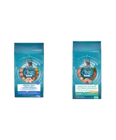 Purina ONE Natural Dry Cat Food | Urinary Tract Health + Sensitive Systems (1.8 kg Bags)