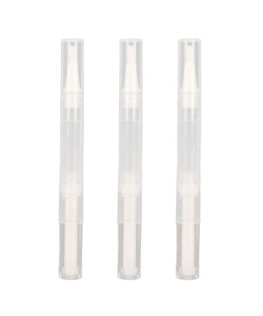 3PCS Reusable Empty Cuticle Oil Pen 2.5ml Transparent Twist Pen Refillable Nail Polish Bottle Eyelash Growth Liquid Tube Cosmetic Container with Brush Tip