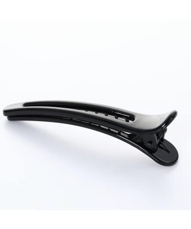 12 Large Duck Hair Clips Set for Hairdressing - Black Crocodile Clamps for Salon & Sports - 3 Sizes Included - Buy Online on GoSupps.com