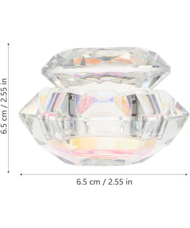 Housoutil Nail Art Crystal Cup Nail Art Liquid Cup Nail Art Tools Dappen Dishes Container with Lid Dappen Dish with Lid Nail Liquid Bowl Clear Container with Ring White Crystal Acrylic Glass - Buy Online on GoSupps.com