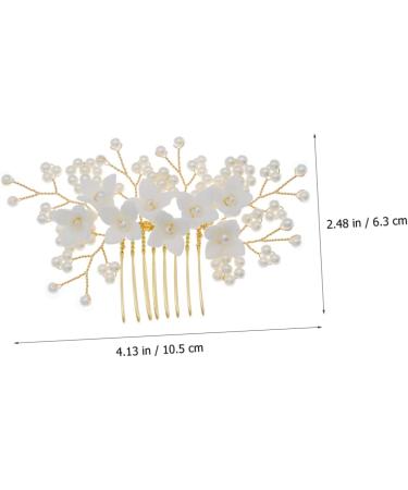 Angoily Bridal Comb Hair Accessories for Bride Wedding Bride Hair Comb Bridal Flower Hair Comb Hair Accessory for Women Floral Hair Comb Tiara Pearl Miss Beautiful Ceramic Flower - Buy Online on GoSupps.com