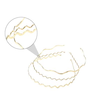 Lurrose 3Pcs Metal Wavy Hairbands for Women - Thin Golden Headbands for Outdoor Style - Buy Online on GoSupps.com