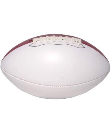 Ballstars Autograph Blank Mid 9 Inch Football | Official Size 3 | Football Trophy for Signing with Two White Panels Football without Base