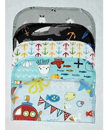 Set of 5 Pirates and Friends 1 Ply Printed Flannel Little Wipes 8x8 Inches - Buy Online on GoSupps.com