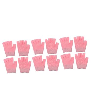 minkissy 6 Pairs Gel Gloves Dry Hand Gloves Essential Oils Gloves Womens Glives Moisture Gloves Sleeping Gloves Spa Gloves Cosmetic Moisturizing Gloves Dry Skin Fingerless Dipping Miss
