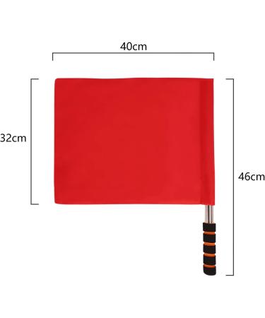 Referee Flags with Metal Pole Red Stainless Steel Hand Signal Flag Set for Soccer, Volleyball, Football | Track & Field Training & Competition Flags - Buy Online on GoSupps.com