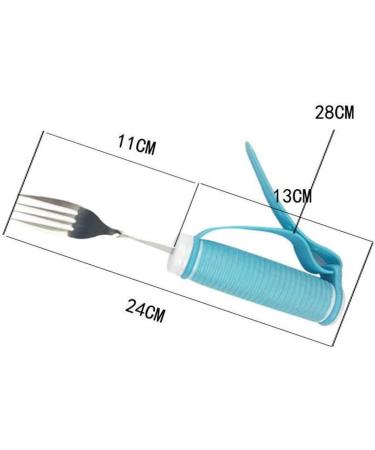 Bendable Cutlery with Hand Belt Adaptive Utensils for Elderly Parkinson Arthritis & Handicap Anti-Shake Tableware Fork - Buy Online on GoSupps.com