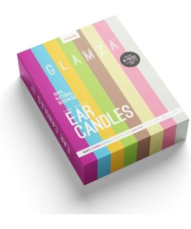 Organic Hopi Ear Candles for Blocked Ears - All Natural Ear Wax Remover - GLAMZA 100% Natural Beeswax Candle - 16 pcs (8 Pairs) with 8 Protective Disc Cones for Safe & Effective Ear Candling - Buy Online on GoSupps.com