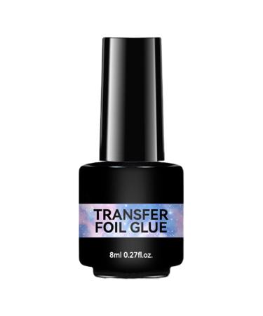 MWZBTG Nail Foil Glue 8ml Long-Lasting Adhesion - Gel Requiring a UV Lamp | for DIY Home Manicures and Decorative Nail Art