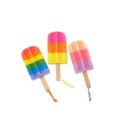 DOITOOL Shower Sponge 3Pcs Kids Ice Cream Bath Sponge Cute Ice Cream Bath Ball Body Bath Scrubber Sponge for Kids Girls Random Style Shower Loofah 3pcs 1.0