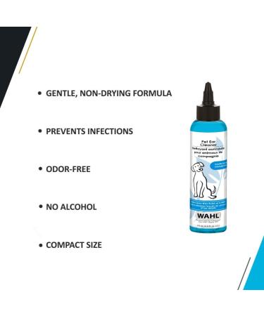 Wahl Canada Pet Ear Cleaner Gently Clean Away Wax Build up and troublesome Debris from Your pet's Ear 175 ml - Model 58295 - Buy Online on GoSupps.com