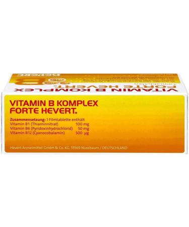 Vitamin B Complex Forte Hevert Tablets - 100 Count for Optimal Health | International Shipping Available - Buy Online on GoSupps.com