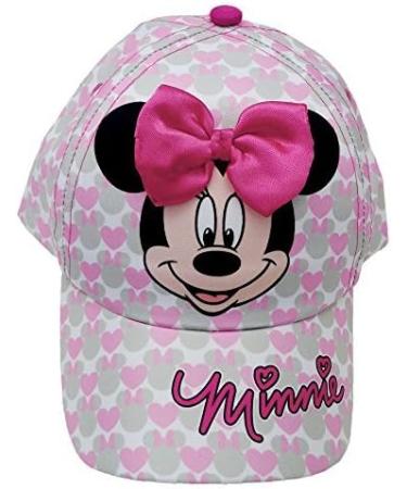 Disney Girls' Minnie Mouse Baseball Cap with 3D Bow, Curved Brim, and Strap Back | Minnie Mouse Hearts Design | Ages 4-7 - Buy Online on GoSupps.com