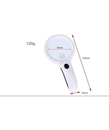 Portable Magnifier 15 Times Handheld Reading Optical LED Light 90MM Large Lens 30 Magnifier Full of Stars - Buy Online on GoSupps.com