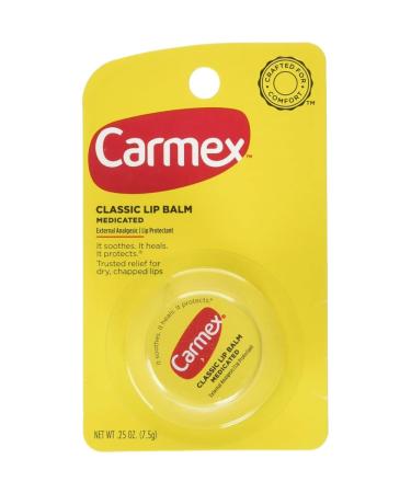 Carmex Classic Lip Balm Medicated 0.25 oz (Packs of 12)