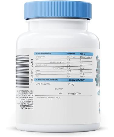  OSAVI Osavi Zinc Picolinate 50mg - 60 vegan caps - Buy Online on GoSupps.com