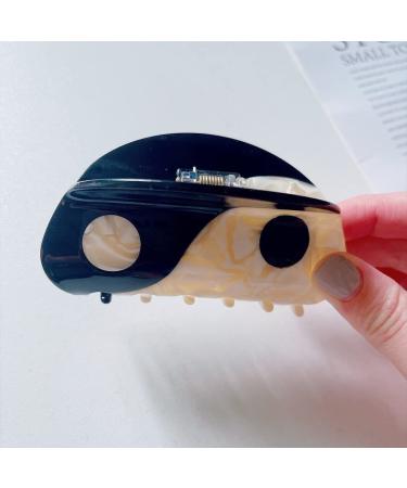 YIFEIJIAO Yin Yang Hair Clips - Large Coffee Color, Punk Goth Vintage Hair Accessories for Girlfriend, Aesthetic Present - Buy Online on GoSupps.com