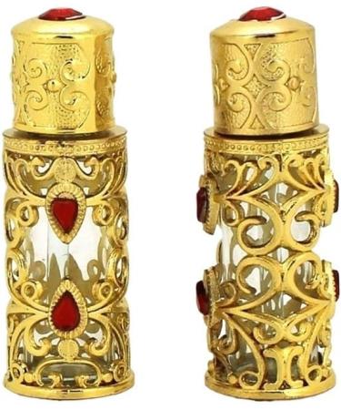 DFJOENVLDKHFE Glass Perfume Bottle Jewelry Enamel Fancy Crystal Perfume Bottle Refillable Empty Perfume Bottle 3mlGolden 3 - Buy Online on GoSupps.com