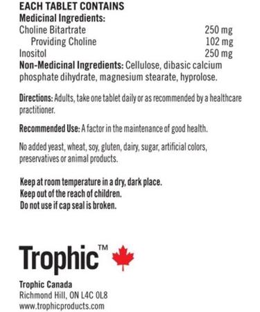 Trophic Choline & Inositol 90 Count 90 count (Pack of 1) - Buy Online on GoSupps.com