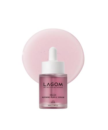 LAGOM Cellus Refining Purple Serum, 10% Azelaic Acid, Ceramide&Panthenol, Herb Extract, Sensitive skin, Redness Soothing, Spot Care, Korean Skincare 1.18 Fl Oz