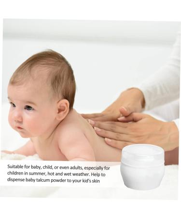 Beatifufu 2 Sets Baby Plush Puff Transparent Baby Powder Boxes Dry Powder Puffs Makeup Puffs Talcum Filling PP Baby Container - Buy Online on GoSupps.com