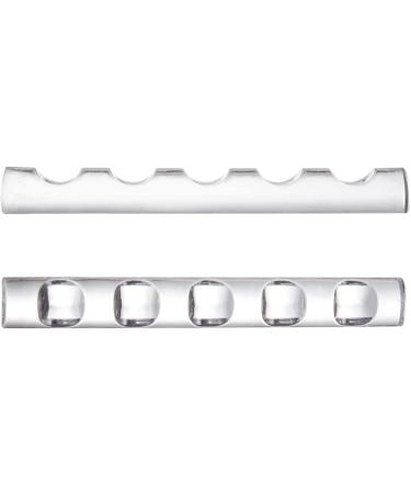 Acrylic Nail Brush Holder - 5-Grids Nail Gel Polish Brush Stand Holder | Clear Stand Organizer for Makeup Brushes Paint Brushes Art Brushes Pens Calligraphy Pens Aezon - Buy Online on GoSupps.com