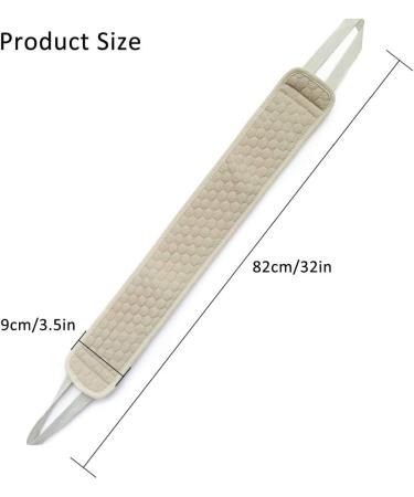 Large Exfoliating Back Scrubber 32in with Long Handle - Double Sided Scrubbing Strap - Deep Clean and Invigorate Your Skin - Back Washer for Men and Women - Buy Online on GoSupps.com