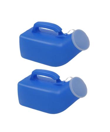 Urinals for Men 2000ml Thick Plastic Mens Bedpan with Lid - Spill Proof Campin Urinary Pee Male Urinal W2J6