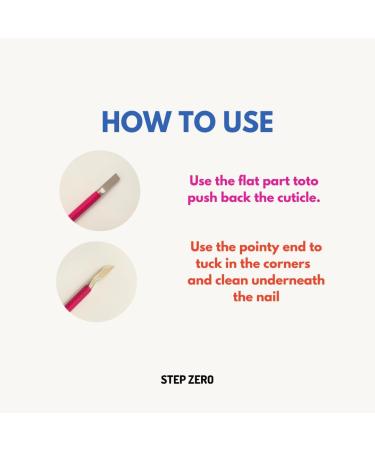 Cuticle Nippers and Pushers for hangnail dead skin cuticle care for manicure pedicure | BRAND: STEP ZERO - Buy Online on GoSupps.com