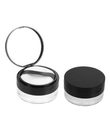 FOMIYES 2pcs Elastic Mesh Loose Powder Box Empty Powder Case Body Powder Puff Powder Puff Pad DIY Abs 1 g (Pack of 1) Black
