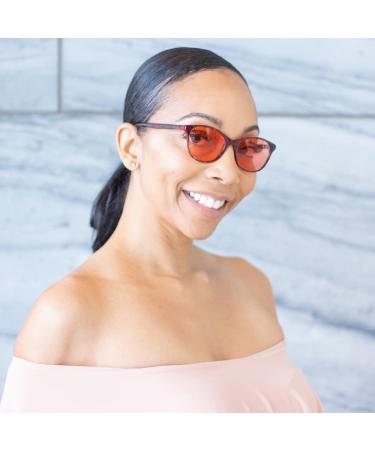 TheraSpecs Audrey Crimson Red Indoor Blue Light Glasses - Shop Now - Buy Online on GoSupps.com