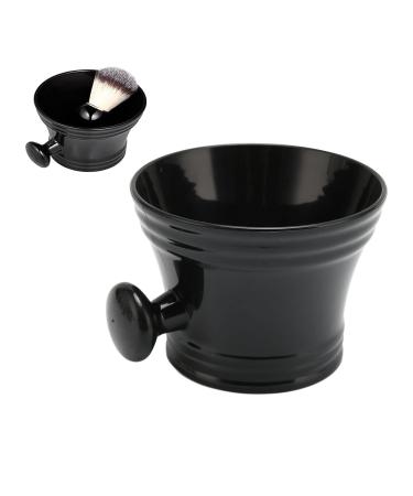 Large Black Plastic Shaving Soap Bowl - Comfortable Grip Portable Shave Mug for Home & Travel - Buy Online on GoSupps.com