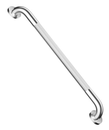 24 Inch Anti Slip Shower Grab Bar, Munzong Stainless Steel Bathroom Grab Bar, Satin Brushed Nickel Knurled Bathroom Balance Bar,Safety Hand Rail Support Handicap Elderly Senior Assist Bath Handle 24 Inch Satin Brushed Nickel