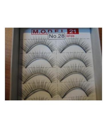 MODEL 21 False Fake Lashes No. 28 Eyelashes 10 Pairs