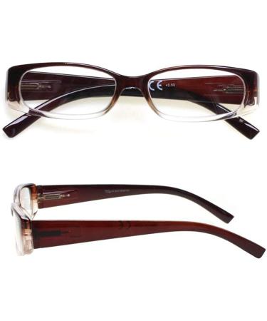 5 Pack Spring Hinge Rectangular Reading Glasses 2.5x - Fashion Quality Readers for Men and Women - Buy Online on GoSupps.com