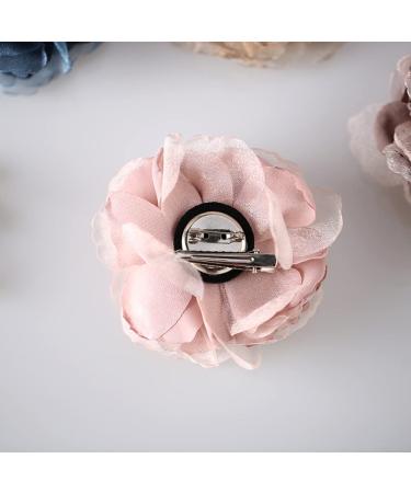 Buy Cableif Women's Pink Rose Flower Brooch & Hair Clip - 8cm Floral Hair Jewelry for International Shipping - Buy Online on GoSupps.com