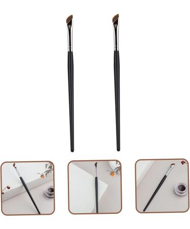 KALLORY 2pcs Eyebrow Brush Eye Makeup Eyeliner Brush Slanted Thin Eyeliner Brush Qingxian Miss Eyes 16X1CM As Shown - Buy Online on GoSupps.com