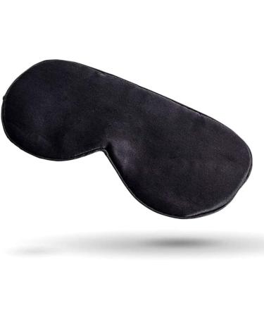 Natural Silk Sleep Mask - Eye Cover for Restful Sleep | Super Soft Black Blindfold - Buy Online on GoSupps.com