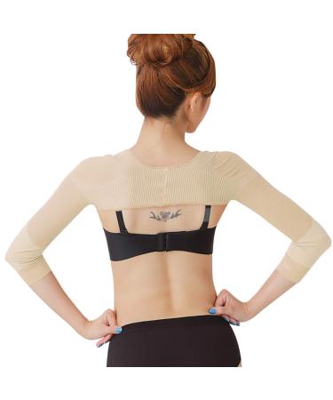 Gudessly Women's Slimming Arm Shapers Back Shoulder Support Wrap Correct Posture Corrector Humpback (XL(fit US M) Nude) XL(fit US M ) Nude