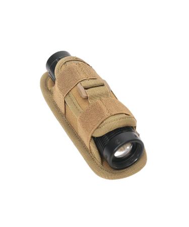 Nuzama's flashlight holder tactical flashlight holster molled-LED flashlight holster bag with 360 degrees rotatable clip for outdoor camping hiking khaki