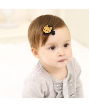 6 PCS Adorable Cat Hair Clips - Glitter Hairpin Barrettes for Baby Girls & Kids | Pink Silver & Gold Set - Buy Online on GoSupps.com