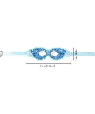 Cooling Eye Mask Set - Reusable Gel Bead Face Mask for Migraine Relief Dark Circles & Swollen Eyes - 2 Pieces Ice Mask in Blue - Buy Online on GoSupps.com