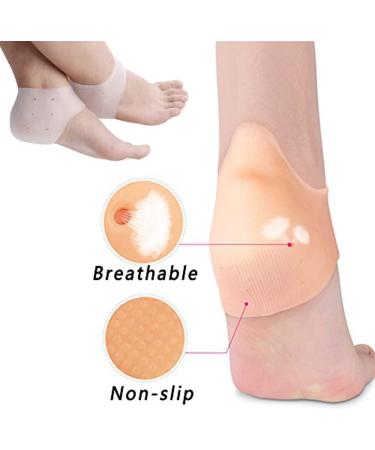 Shop Plantar Fasciitis Gel Sleeve Support - 5 Pairs Breathable Silicone Heel Cushions for Pain Relief | International Shipping - Buy Online on GoSupps.com