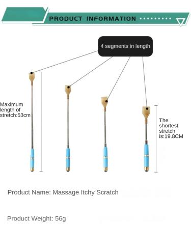 DCNIYT 2 Pack Extendable Stainless Steel Back Scratcher | Telescopic Itching Relief Massager for Comfort - Buy Online on GoSupps.com