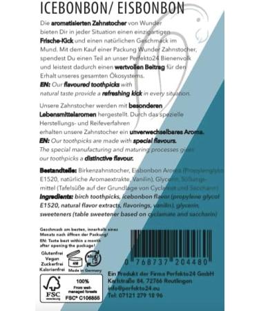 Miracle Toothpick Set: Flavorful Plastic-Free Chewing Gum for Fresh Breath & Smoking Cessation - Sugar-Free Vegan Icebonbon Candy - Buy Online on GoSupps.com