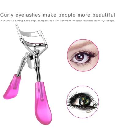 Eyelash Curler Stainless Steel Cosmetic Makeup Curler Portable Non-Slip Eyelash Curling Tool Transparent Pink (Color : C6) - Buy Online on GoSupps.com