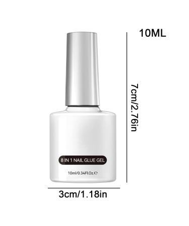 G n rique Gel Glue Clear Gel Adhesive Strong Gel Glue Durable Gel Adhesive Gel Glue for Artificial Nails | 8-in-1 Gel Nail Glue Long-Lasting Glue for Nail Extensions for Tips - Buy Online on GoSupps.com
