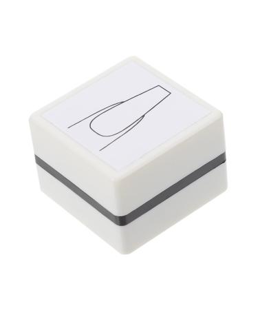 Ipetboom Nail Practice Stamp Female Manicure Practice Tool Nail Art Salon Practice Supply Manicure Accessory Painting Practicing Stamper Manicure Stamper Compact Stamper Plastic Mold White 3.6x3.6cm White
